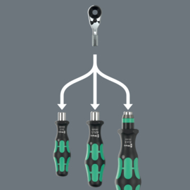 Wera 8011 Zyklop Mini 4 bitratel, 1/4", 1/4" x 50 mm 05003662001