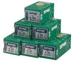 Set Spax schroeven 8 dozen 1400 schroeven