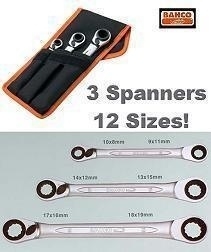 Bahco Ring-ratelsleutel set S4RM/3T