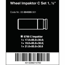 Wera Wheel Impaktor C Set 1 Doppen set, met 1/2" -aandrijving, 3-delig 05004595001