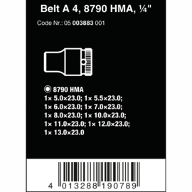 Wera Belt 4 Zyklop Doppen set met 1/4" 05003883001