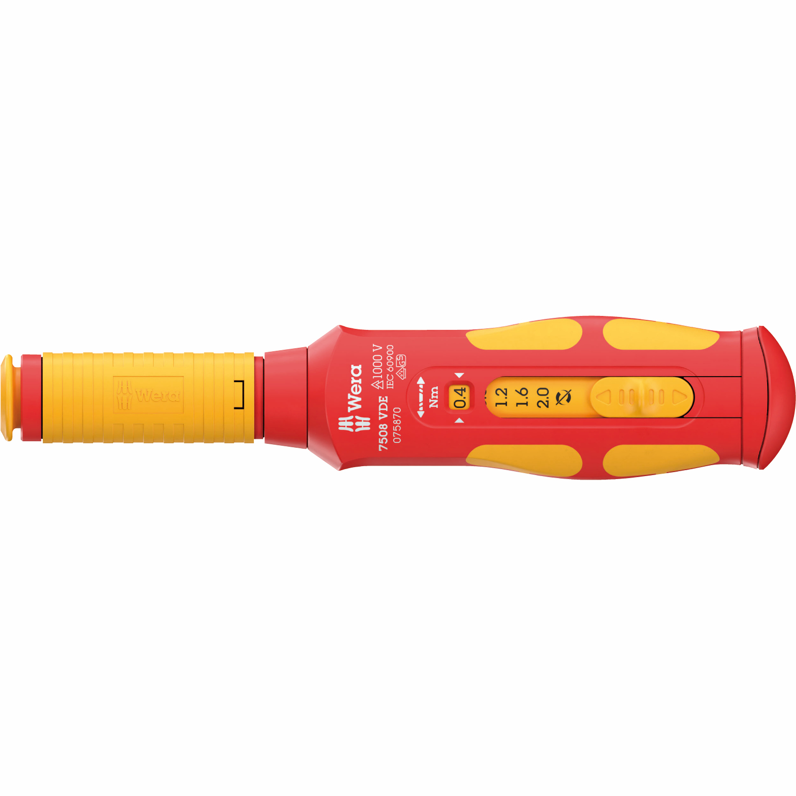 Wera 7508 VDE Kraftform Safe-Torque Speed draaimomentschroevendraaier, 0,4-2,0 Nm