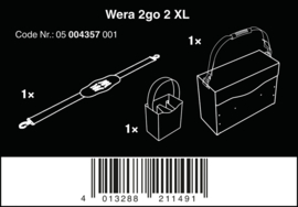 Wera 2go 2 XL gereedschapskoffer, 2‑delig 05004357001