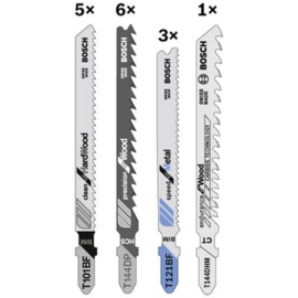 Bosch 2607011437 Set Decoupeerzagen voor hout en Metaal 15 stuks