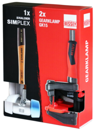 Bessey GK15-SIMPLEX-A Aktieset 2x GK15 + Halder simplex 50:40