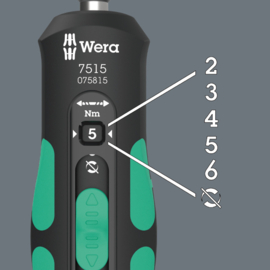 Wera 7515 Kraftform Safe-Torque Speed draaimomentschroevendraaier, 2-6 Nm 05075815001