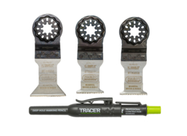 Smart Blades ST3MP StarLock Zaagbladenset Bi-Metaal + gratis diepmarkeringspotlood 4-delig