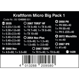 Wera Micro Big Pack 1 Schroevendraaierset Elektronica 25-delig  05134000001