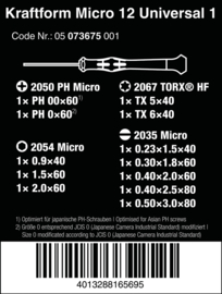 Wera Kraftform microschroevendraaierset /12 SB 1 05073675001