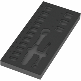 Wera 9824 Schuimrubberen inzetstuk voor 8010 B Zyklop Comfort ratelset 1, 3/8",  05137324001