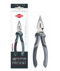 Knipex PUNTIGE COMBINATIETANG 185 mm KERST Editie luxe geschenkverpakking