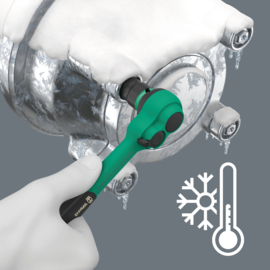 Wera 9724 Schuimrubberen inzetstuk met 8010 B Zyklop Comfort ratelset 1, 3/8", 16‑delig  05150114001