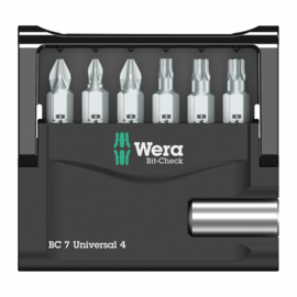 Wera Bit-Check 7 Universal 4, 7‑delig 05135810001