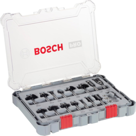 Bosch 15-delige gemengde freesset - schachtdiameter 8 mm - 2607017472