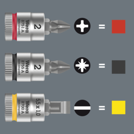 Wera 8700 A FL Sleuf Bitdop 1.2x6.5 mm 1/4"-aandrijving 05003322001