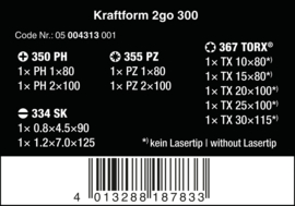 Wera  Schroevendraaierset  Kraftform 300 11-Delig In 2GO  05004313001