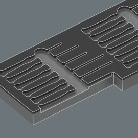 Wera 9716 Schuimrubberen inzetstuk voor schroevendraaiers Kraftform Micro Set 2 05150107001