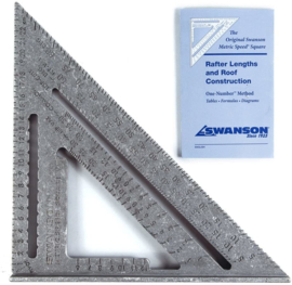 Swanson SW-EU202 Timmermans meetdriehoek 250 mm Metric Speed Square 5-in-1 tool