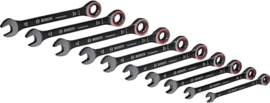 Bosch Professional Ringsleutel Set 10 Delig met Ratel - 8-19mm