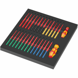 Wera 9751 Schuimrubberen inzetstuk met Kraftform Kompakt VDE Set 1, 28‑delig  05150151001