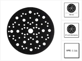 Mirka Beschermpad 150 mm 67 H, 5 stuks
