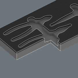 Wera 9784 Schuimrubberen inzetstuk met KNIPEX tangen Set VDE 1, 3‑delig  05150184001