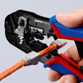 Knipex 97 51 13  Krimptangen voor RJ45-westernstekkers