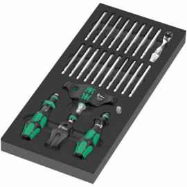 Wera 9752 Schuimrubberen inzetstuk met Kraftform Kompakt ratelset 1, 24‑delig 05150152001