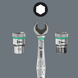 Wera 6000/6002 Joker 6 Set 1 Steek-ringratel-/ dubbele steeksleutel 05020022001
