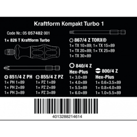 WERA 05057482001 KRAFTFORM KOMPAKT TURBO 1