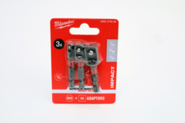 Milwaukee 4932479228 Impact Duty Adapter Set voor Doppen 1/4″-3/8″-1/2″ – 4932479228