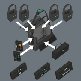 Wera 2go 2 XL gereedschapskoffer, 2‑delig 05004357001
