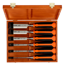 Bahco Steekbeitelsets voor hout met rubber handgreep - 6-delig  424P-S6-EUR