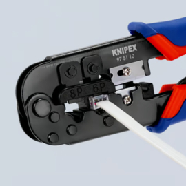 Knipex 97 51 10 Krimptang voor Western-stekkers