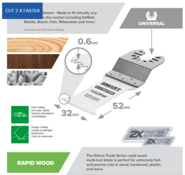 Smart Blades H2RWK UN TRA 2st Blad assorti snelsnij hout