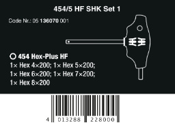 Wera  454/5 HF SHK set 1 schroevendraaierset T-greep Hex-Plus 05136070001