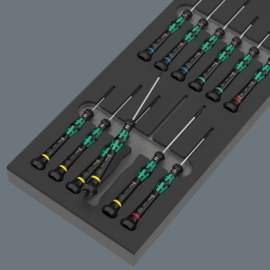Wera 9716 Schuimrubberen inzetstuk voor schroevendraaiers Kraftform Micro Set 2 05150107001