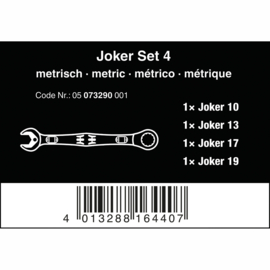 Wera Joker steek en ringratelsleutels, 4-delig  10 - 19 mm 05073290001