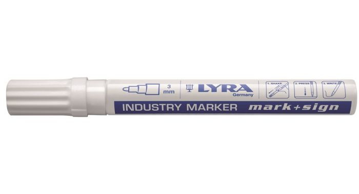 Lyra Mark + Sign Industriemarker 2-4 mm Wit 4040001