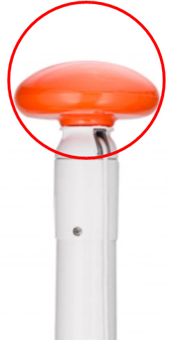Oranje Knop voor roterende kop