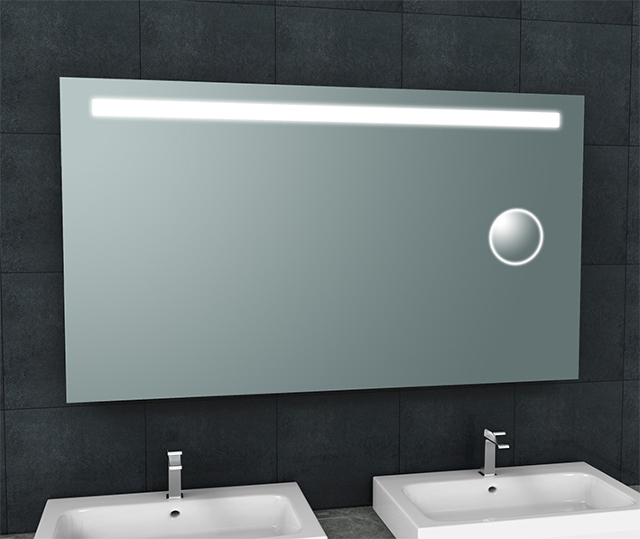 Wiesbaden Tigris spiegel met verlichting  en scheerspiegel 140 x 80