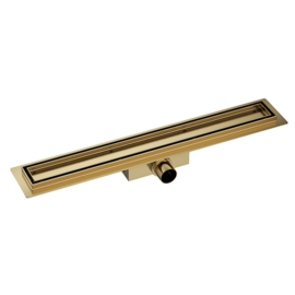 Wiesbaden Geborsteld Messing betegelbare douchegoot 100 cm  33.4239