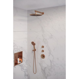 Thermostatische inbouw regendouche Ø300 set 6 5-GK-030 Copper edition