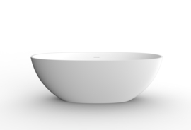 Wiesbaden Chiek vrijstaand ligbad 165 x 75 cm solid surface mat wit