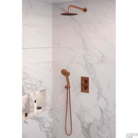 Thermostatische inbouw regendouche Ø200 set 33 5-GK-056 Copper edition