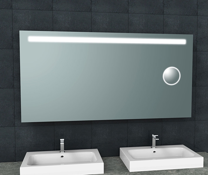 Wiesbaden Tigris spiegel met verlichting  en scheerspiegel 160 x 80