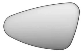 Spiegel Organisch In Kader - SP22 - 800 X 500 mm - Speciale Kleuren - Linker Versie