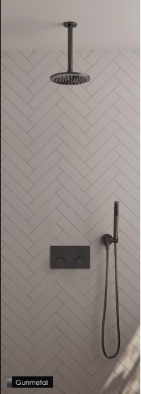 Brauer Theromostatische inbouw regendouche met drukknoppen