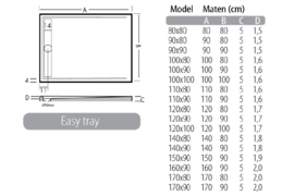 Easytray 100 x 100  by Wave en Welle (Beter Bad)