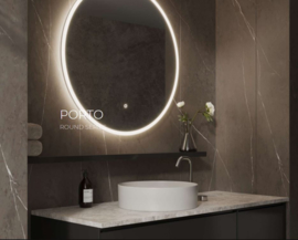 Martens Designs Porto, MD ronde spiegel 800 mm, met directe/indirecte verlichting rondom.
